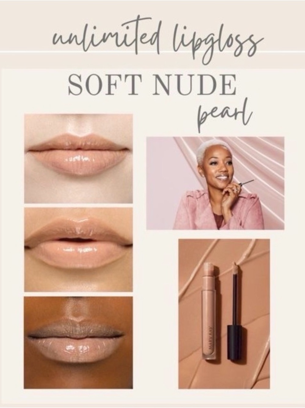Mary Kay Unlimited Lipgloss Soft Nude Pearl